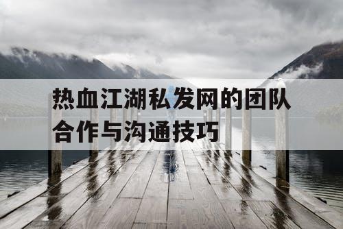 热血江湖私发网的团队合作与沟通技巧