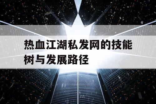 热血江湖私发网的技能树与发展路径