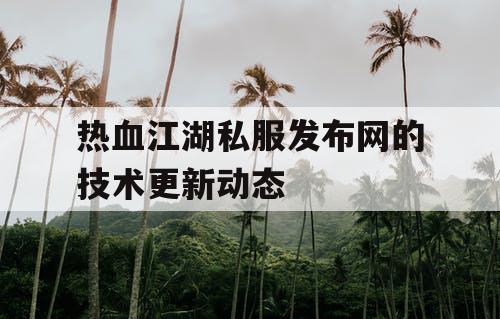 热血江湖私服发布网的技术更新动态