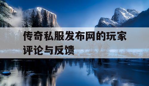 传奇私服发布网的玩家评论与反馈