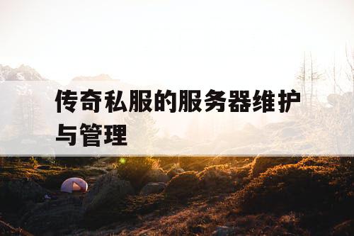 传奇私服的服务器维护与管理 传奇私服的服务器维护与管理