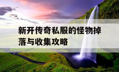 新开传奇私服的怪物掉落与收集攻略