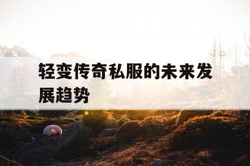 轻变传奇私服的未来发展趋势