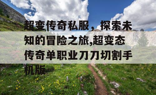 超变传奇私服，探索未知的冒险之旅,超变态传奇单职业刀刀切割手机版