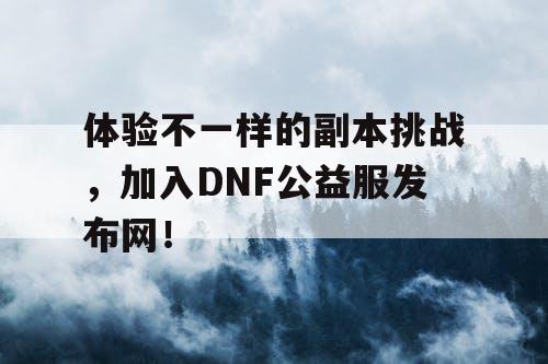 体验不一样的副本挑战,加入DNF公益服发布网! 体验不一样的副本挑战,加入DNF公益服发布网!