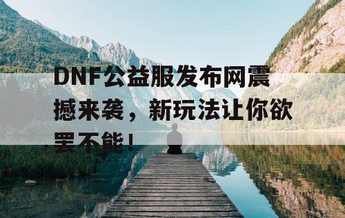 DNF公益服发布网震撼来袭，新玩法让你欲罢不能！