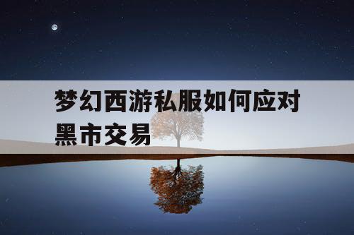 梦幻西游私服如何应对黑市交易 梦幻西游私服如何应对黑市交易