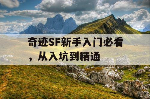奇迹SF新手入门必看,从入坑到精通 奇迹SF新手入门必看,从入坑到精通