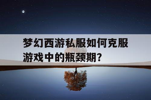 梦幻西游私服如何克服游戏中的瓶颈期? 梦幻西游私服如何克服游戏中的瓶颈期?
