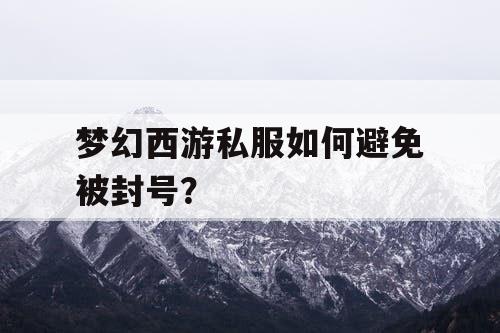梦幻西游私服如何避免被封号？