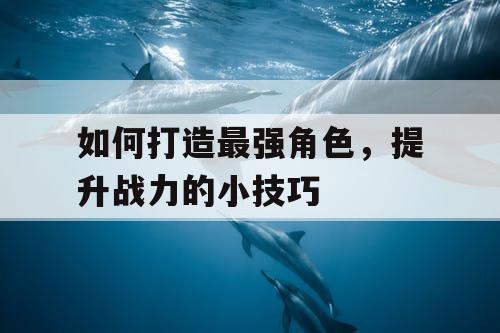 如何打造最强角色，提升战力的小技巧