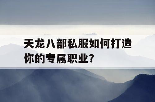 天龙八部私服如何打造你的专属职业？