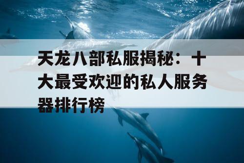天龙八部私服揭秘：十大最受欢迎的私人服务器排行榜
