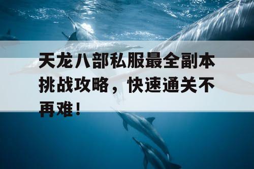 天龙八部私服最全副本挑战攻略，快速通关不再难！
