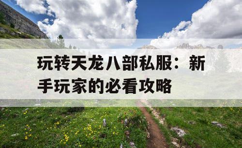 玩转天龙八部私服:新手玩家的必看攻略 玩转天龙八部私服:新手玩家的必看攻略