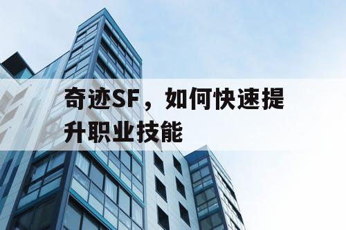 奇迹SF，如何快速提升职业技能