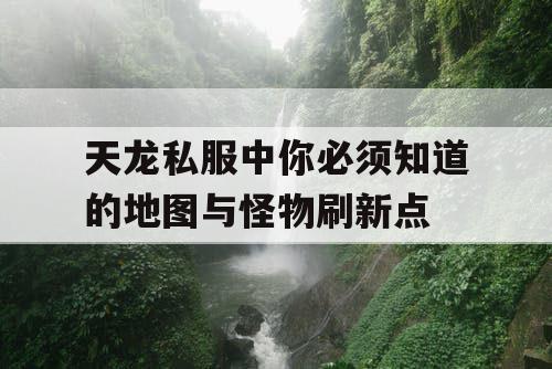 天龙私服中你必须知道的地图与怪物刷新点
