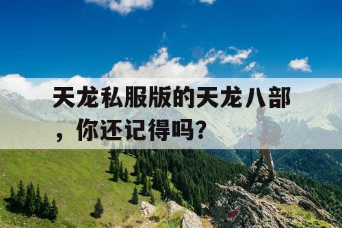 天龙私服版的天龙八部,你还记得吗? 天龙私服版的天龙八部,你还记得吗?