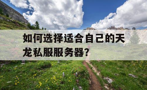 如何选择适合自己的天龙私服服务器？