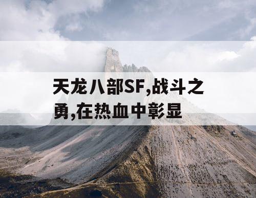 天龙八部SF,战斗之勇,在热血中彰显