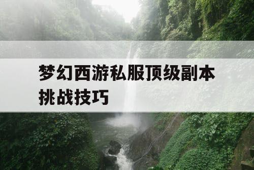 梦幻西游私服顶级副本挑战技巧