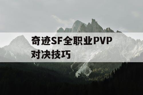 奇迹SF全职业PVP对决技巧
