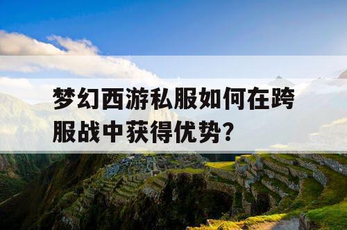 梦幻西游私服如何在跨服战中获得优势？