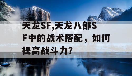 天龙SF,天龙八部SF中的战术搭配，如何提高战斗力？