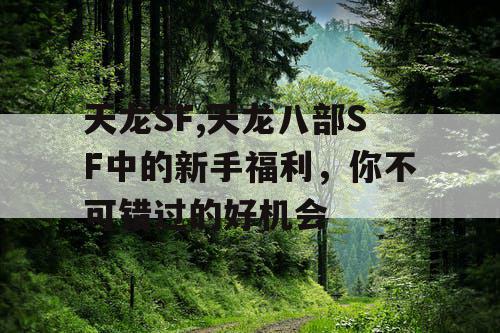 天龙SF,天龙八部SF中的新手福利，你不可错过的好机会