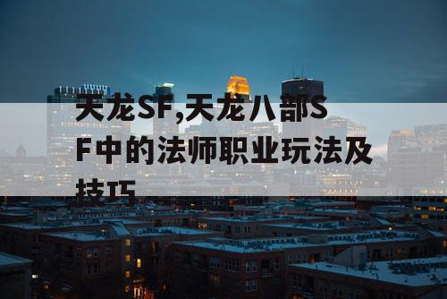 天龙SF,天龙八部SF中的法师职业玩法及技巧