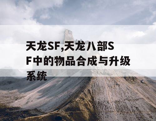 天龙SF,天龙八部SF中的物品合成与升级系统