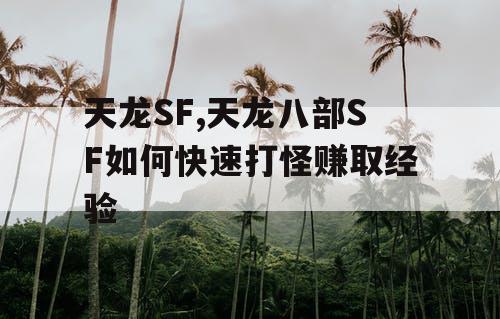天龙SF,天龙八部SF如何快速打怪赚取经验