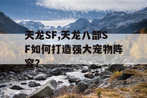 天龙SF,天龙八部SF如何打造强大宠物阵容？