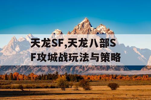 天龙SF,天龙八部SF攻城战玩法与策略