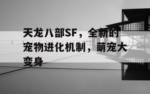 天龙八部SF，全新的宠物进化机制，萌宠大变身