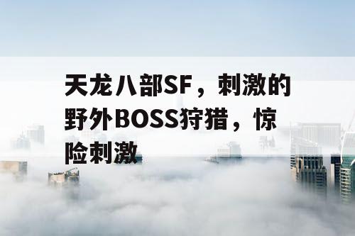 天龙八部SF，刺激的野外BOSS狩猎，惊险刺激