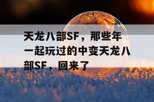 天龙八部SF,那些年一起玩过的中变天龙八部SF,回来了 天龙八部SF,那些年一起玩过的中变天龙八部SF,回来了