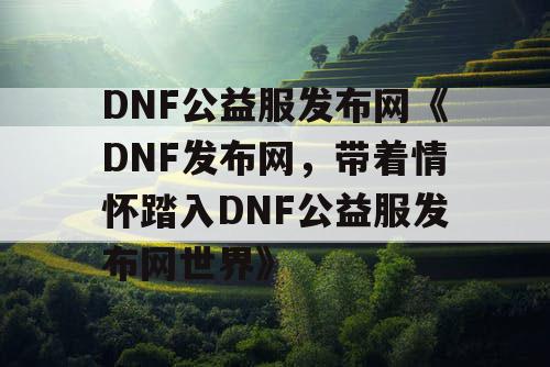DNF公益服发布网《DNF发布网，带着情怀踏入DNF公益服发布网世界》