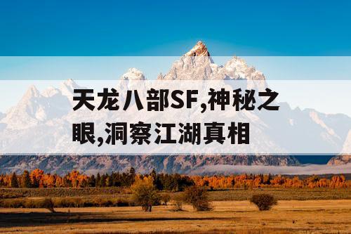 天龙八部SF,神秘之眼,洞察江湖真相