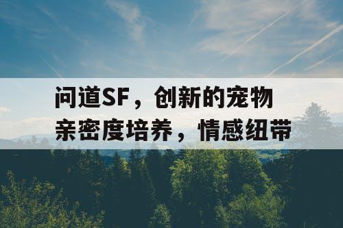 问道SF,创新的宠物亲密度培养,情感纽带 问道SF,创新的宠物亲密度培养,情感纽带