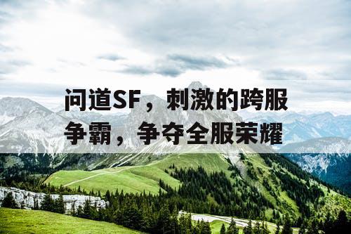 问道SF，刺激的跨服争霸，争夺全服荣耀