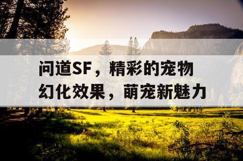 问道SF,精彩的宠物幻化效果,萌宠新魅力 问道SF,精彩的宠物幻化效果,萌宠新魅力