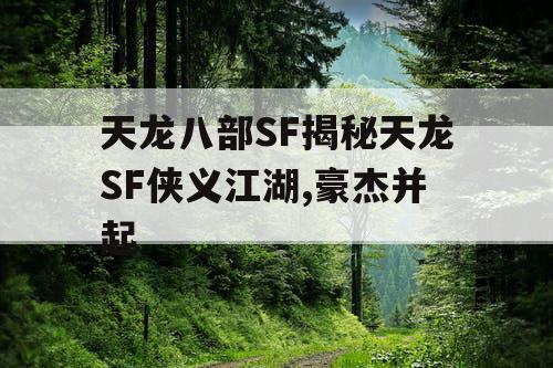 天龙八部SF揭秘天龙SF侠义江湖,豪杰并起