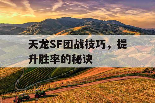 天龙SF团战技巧，提升胜率的秘诀