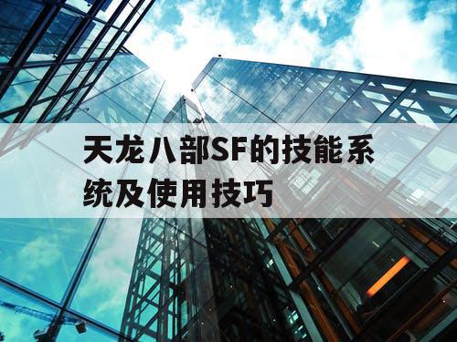 天龙八部SF的技能系统及使用技巧
