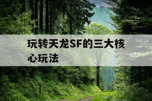 玩转天龙SF的三大核心玩法 玩转天龙SF的三大核心玩法