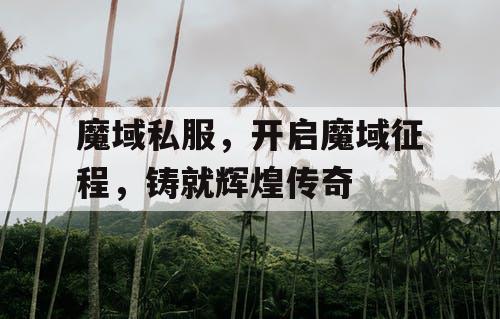 魔域私服，开启魔域征程，铸就辉煌传奇