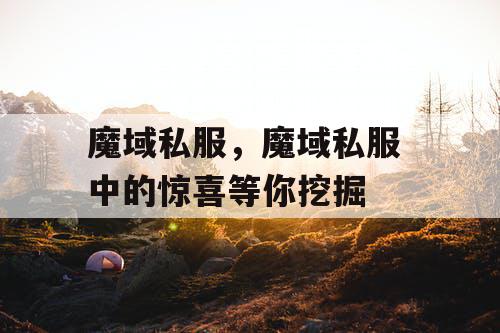 魔域私服，魔域私服 中的惊喜等你挖掘