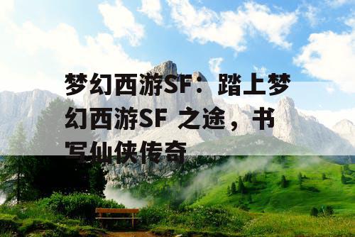 梦幻西游SF：踏上梦幻西游SF 之途，书写仙侠传奇