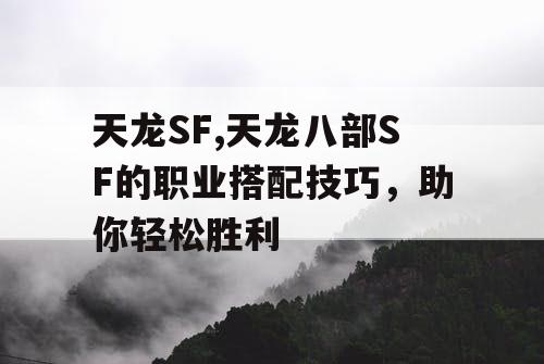 天龙SF,天龙八部SF的职业搭配技巧，助你轻松胜利